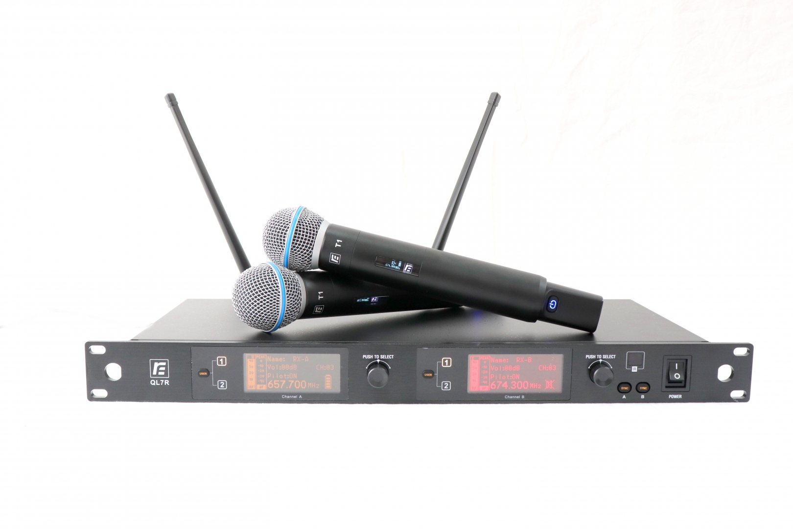 RFIntell QL7R/T1-A 651,800-683,400 МГц 2-канальная радиосистема с 2-мя ручными микрофонами в Алапаевске