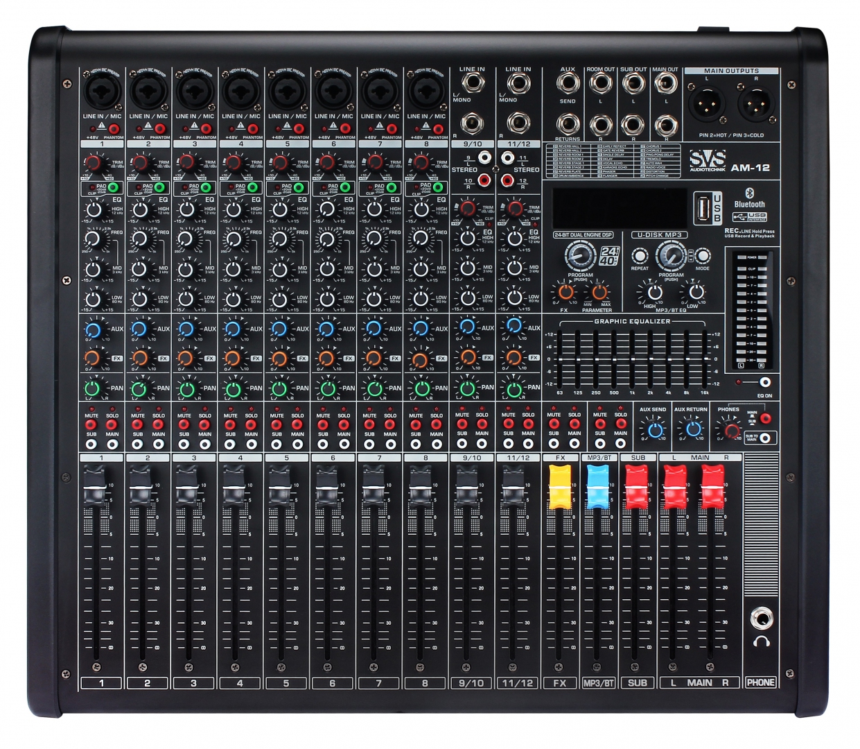 SVS Audiotechnik mixers AM-12 Микшерный пульт аналоговый, 12-канальный в Алапаевске