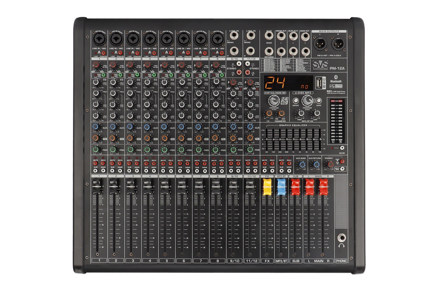 SVS Audiotechnik mixers PM-12A Активный аналоговый микшерный пульт, 12-канальный в Алапаевске